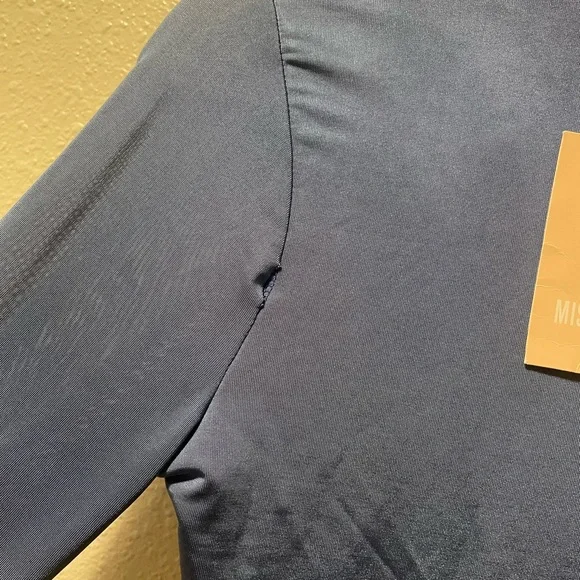 PlayBoy Dark Blue Crop Long Sleeve *Minor Flaws* - Picture 4 of 9